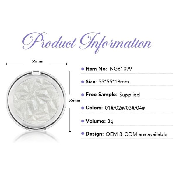 Long Lasting Diamond Glitter Highlighter Pressed Illuminating Powder 3g