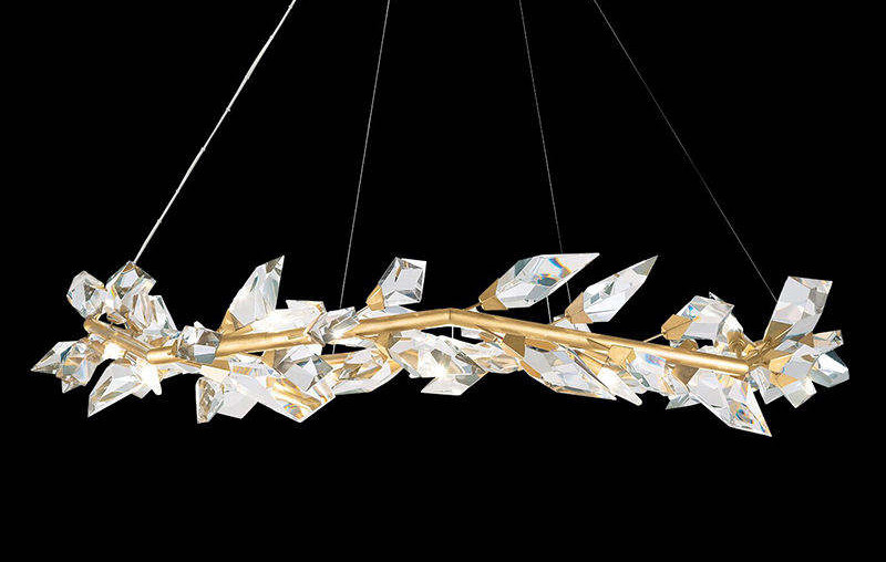Потолочное освещение Dimmable хрустальной люстры падения воды золота высокой яркости