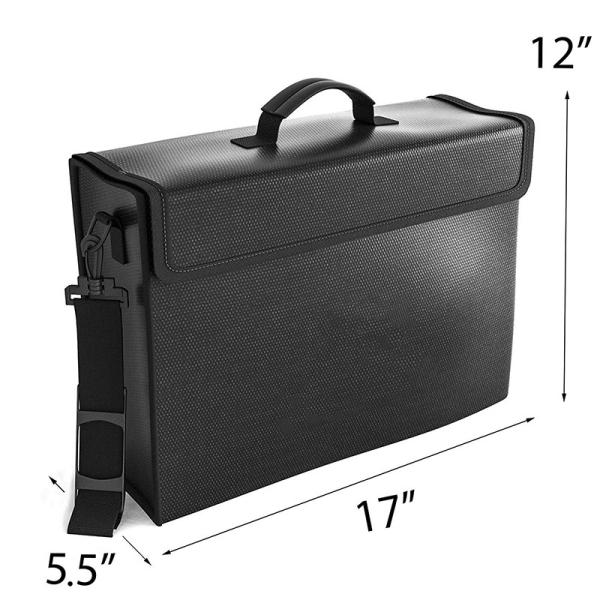 Lockable Zipper Closure Fireproof Bag 2 Layer Silicone Coated Fiberglass Fiber Made