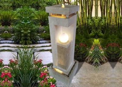 Light Ball  Marble Effect Wood Rattan Garden Fountain