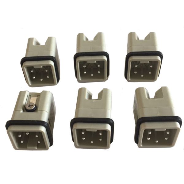5Pin connector male insert HA-004-M IP65 protection degree,Heavy duty industrial connector