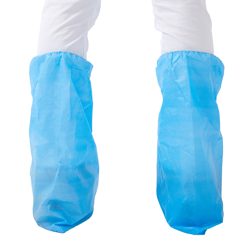 Haixin Foam Anti-skid Medical Shoe Cover Clean Room Disposable Long Boot Isolation Shoe Covers Protective Boot Cover
