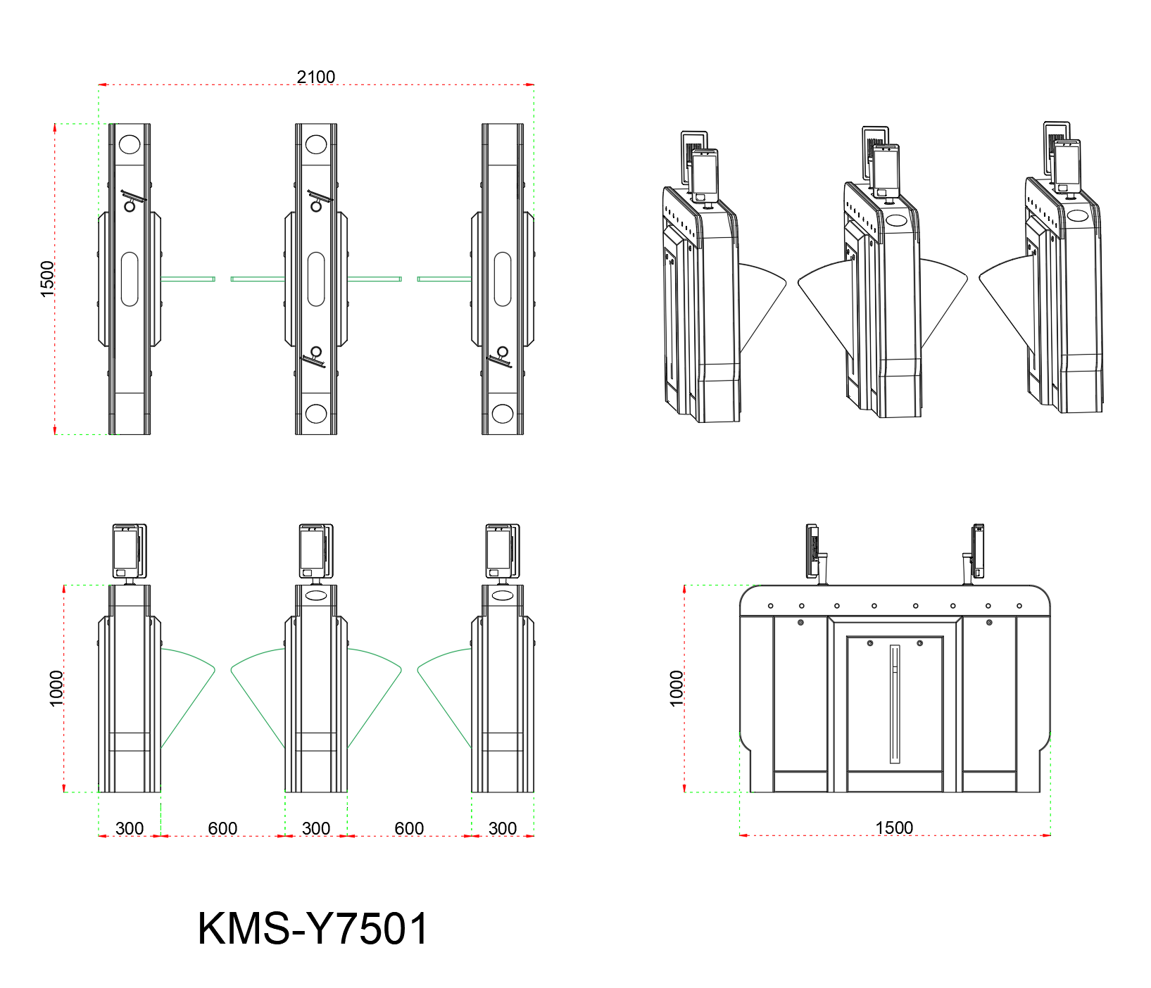 Stainless Steel CE Approved Wing Barrier Gate IR Sensor Pedestrian Access Safety