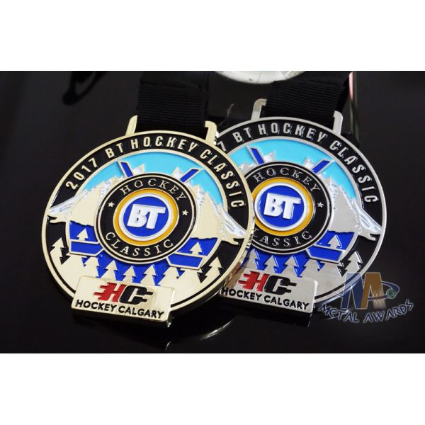 Hockey Calgary Baseball Sports Events Metal Award Medals Custom Logo Soft Enamel With RIbbon