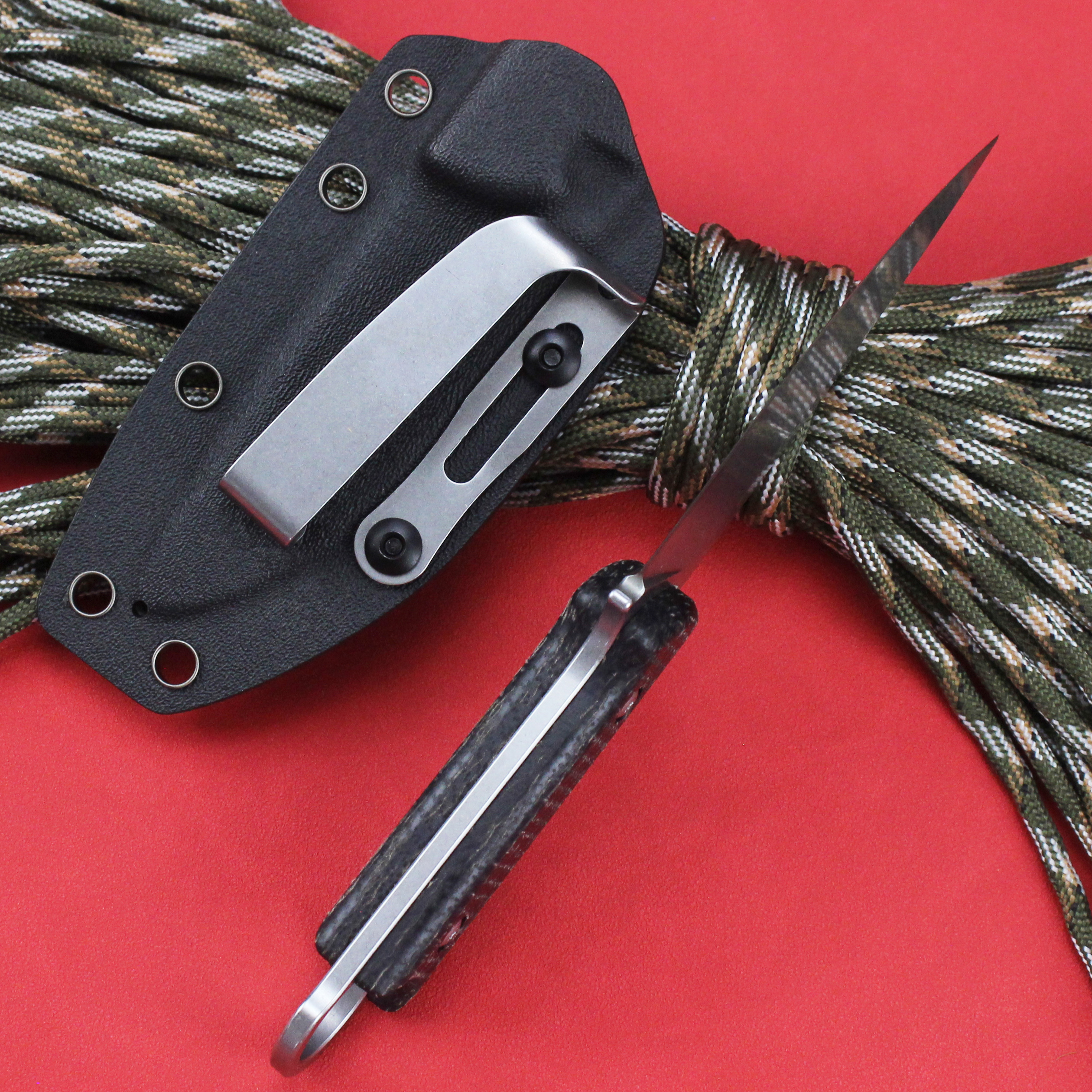 GT0178 D2 Blade High Quality Linen Handle  EDC Pocket Knives