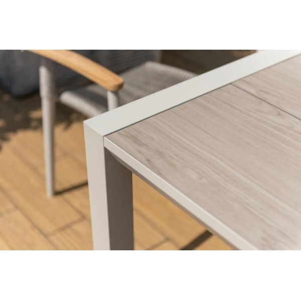 Enjoy Al Fresco Meals with AJUNION Luxury Aluminum Garden Set and Rope Weave Armchair