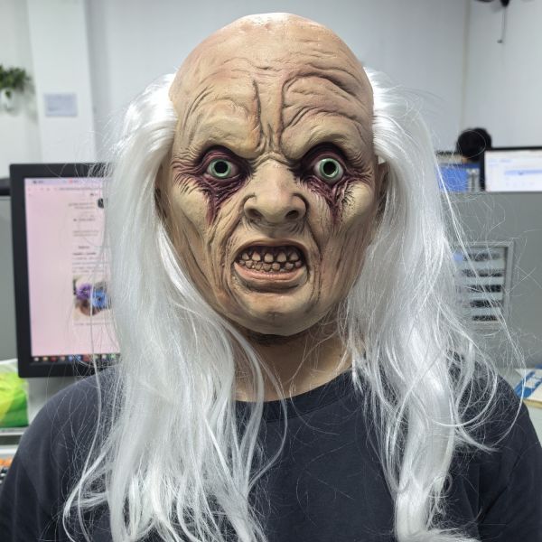 Latex Material Creepy Mask for Halloween Events - One Size Fit Most Scary Mask for Horror Themed Parties