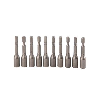 1/4in Drive Size CRV Material 6.35 Hexagon 9mm*42mm*10PC Strong Magnetic Nut Driver Set