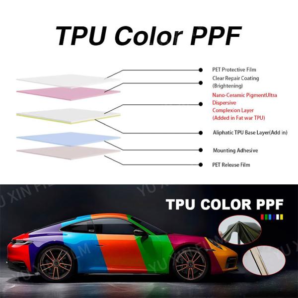 TPU Hydrophobicity Color Changing PPF Car Paint Protection Film Wet Installation
