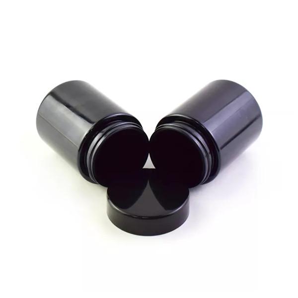 2oz 3oz 4oz Frascos de vidro preto transparente resistentes a crianças por atacado Boca larga resistente a crianças 3,5g jarro de flores redondo personalizado