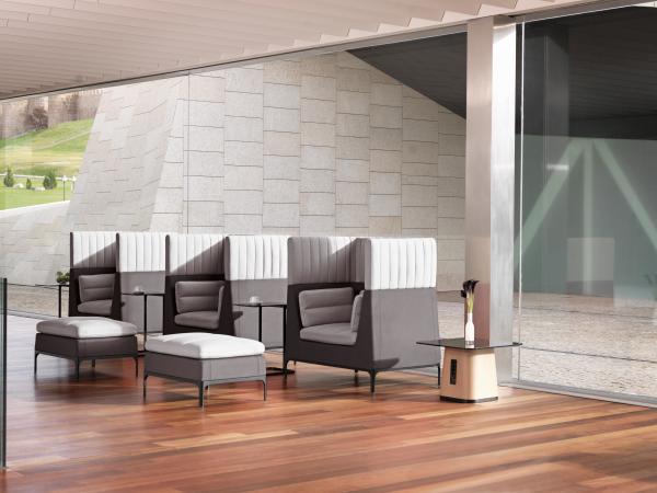 Commercial Booth Seating / Waiting Room Sofa Bench With High Density Foam