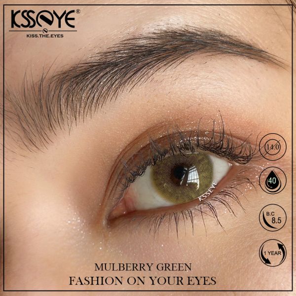 KSSEYE Colored Eye Contact Lenses Beauty Style Mulberry Green Soft