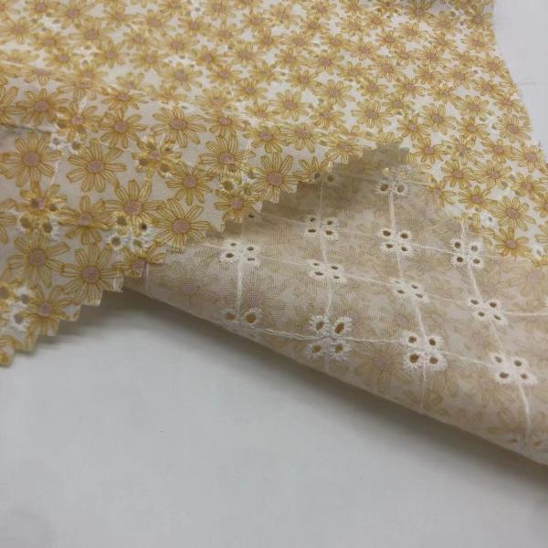Printed stylish Cotton Embroidery Fabric Home Textile M04-LK015