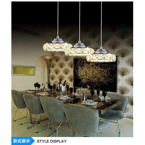 Home Deco Modern Pendant Light  / Contemporary Pendant Lamp Siliver Finished