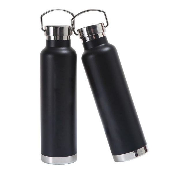 Outdoor 750ml Double Wall Stainless Steel Water Bottles Powder Coating For Promotion