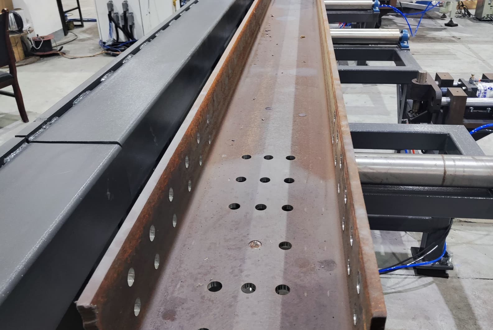 Industrial High-Speed CNC H Beam Drilling Machine With Three Independent Spindles