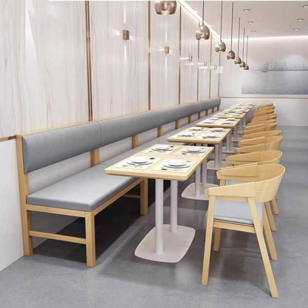 Restaurant Furniture Customized Light Luxury Dining Furniture Cafe Table and Chair Dessert Restaurant Sofa Booth Set