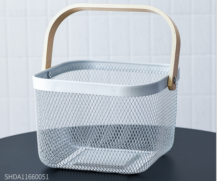 25cm Length Hand Held 550G Black Metal Fruit Bowl