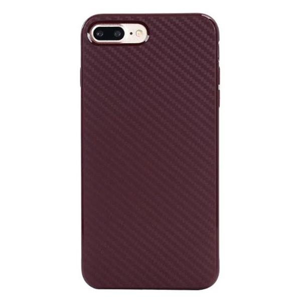 Soft TPU Carbon Fiber Pattern Cell Phone Case Back Cover For iPhone 7 6s Plus