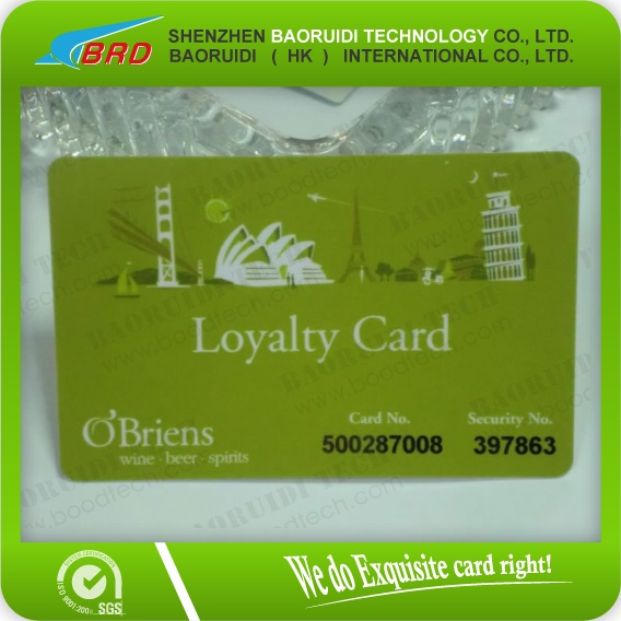 plastic loyalty card
