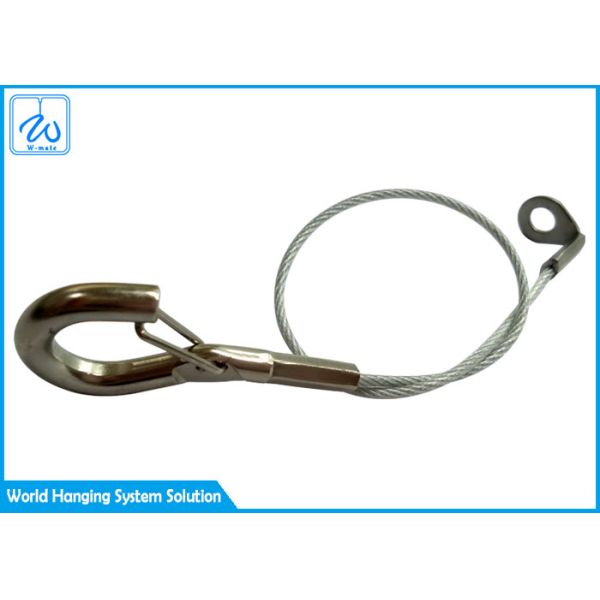 сборки кабеля веревочки провода слинга кабеля 1.5мм с крюком и глазом загиба