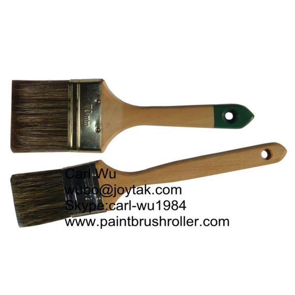 Natural bristle Chinese bristle synthetic mix 2 piece paint brush sets wood