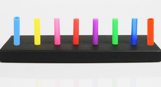 FDA Food Grade Flexible Silicone Tubing Round Shape For Stainless Steel Straw