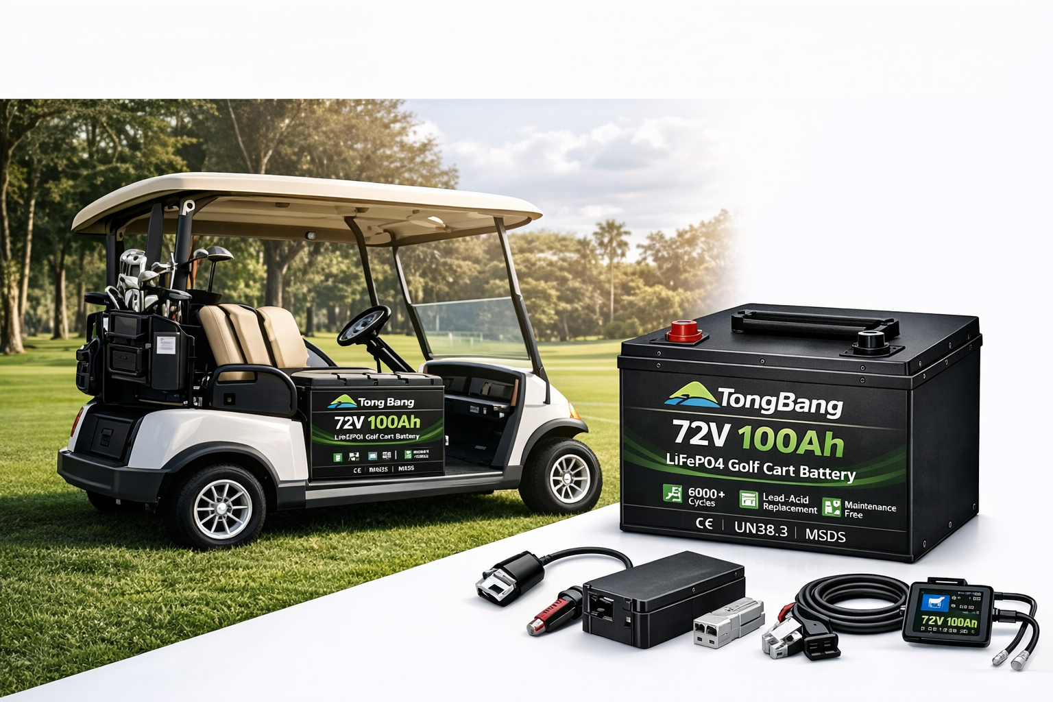 72V 100Ah Lithium Battery for Golf Cart