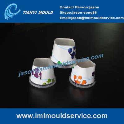 250ml two cavities thin-walls IML dry fruits containers mould, iml mould turnkey solutions