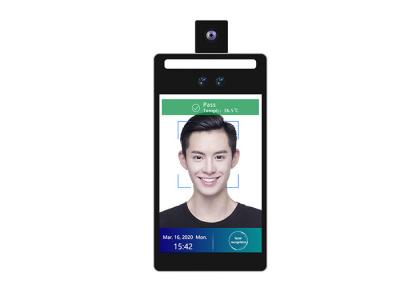 Wall Mounted Face Recognition Attendance System 8" Android Temperature Detection