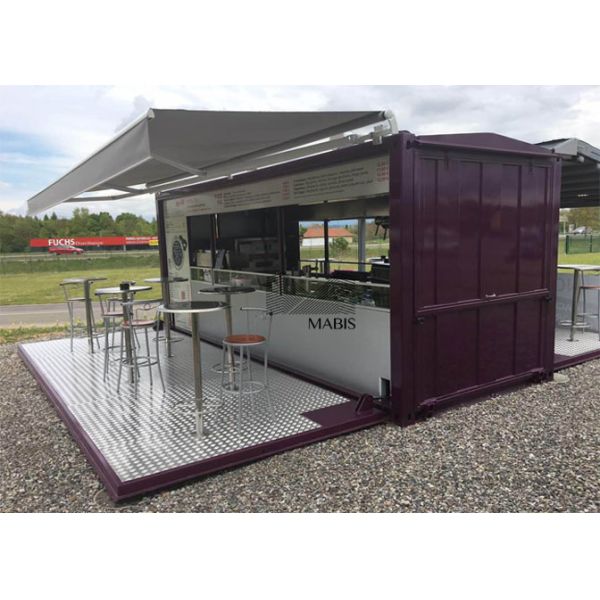 20ft / 40ft Shipping Container Coffee Shop , Commercial Use Container Coffee House