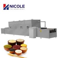Tipo industrial alimento da correia transportadora da máquina da esterilização de micro-ondas do Plc da secagem