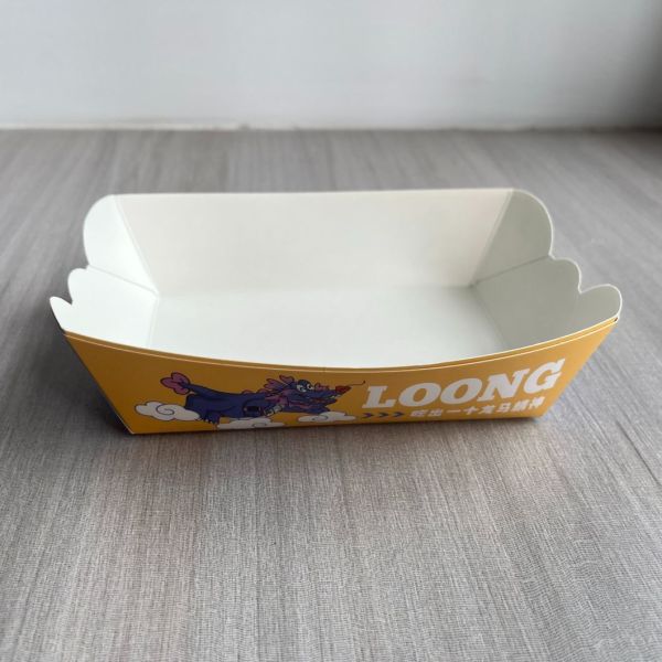 0.33mm Thickness Brown/White Kraft Paper Disposable Sushi Container Food Packaging Box