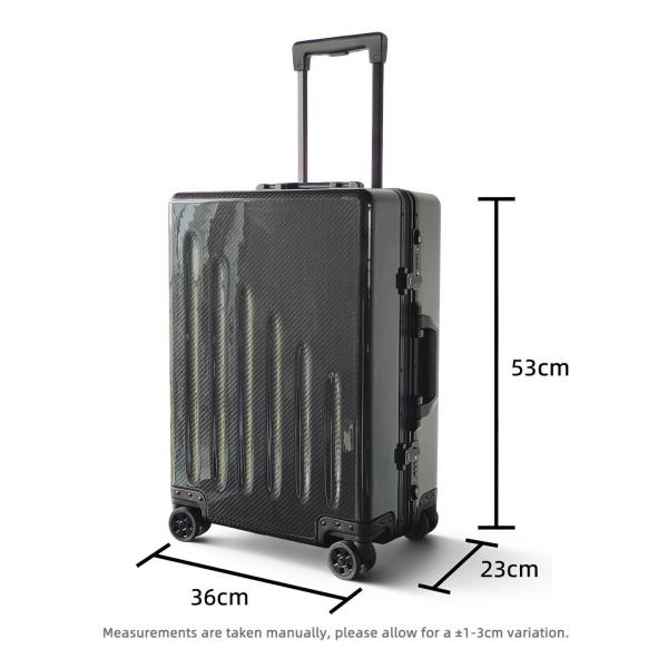 Mejora tu experiencia de viaje con equipaje unisex de fibra de carbono con ruedas giratorias y cerradura TSA