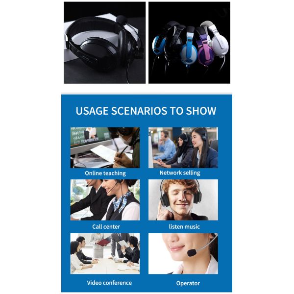 3688 Headset Wired Headset Computer Online Education Office