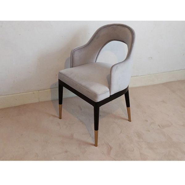 Light Luxury Dining Chairs Solid Wood Armchair Restaurant Cafe Negotiation Leisure Chair