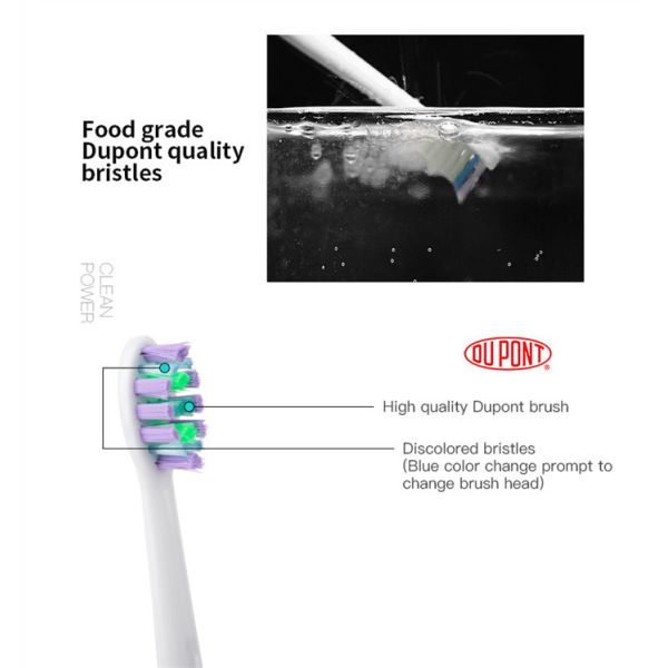 Cap de brosse Diamètre 0,12/0,15 mm Brosse à dents électrique sonique 30 sec Intervalle de rappel SN302