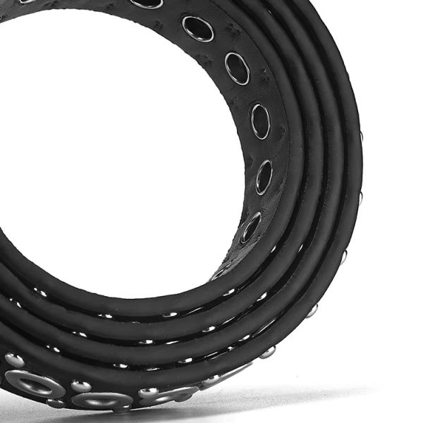Punk-Style Rock Studded PU Leather For European American Ins Style Universal Ladies Belts