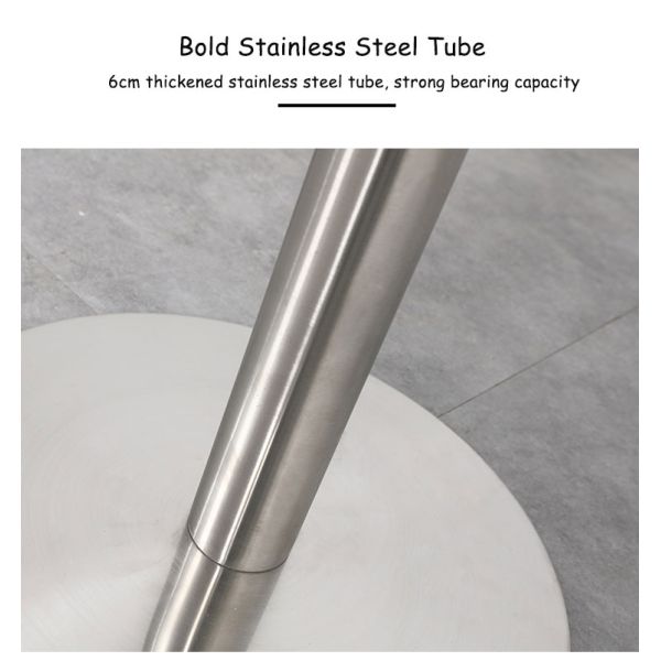 Minimalist Outdoor Leisure Stainless Steel Small Round Table Bar Dining Restaurant Table