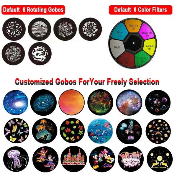 Outdoor 600W 1000w LED Logo Gobo Projection Light Zoom Custom Christmas Gobo Projector