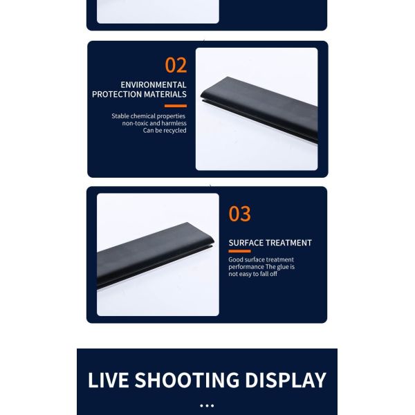 Internal Seal Strip Stopper Black Profiles PVC Extrusion Customized Plastic Extruded Trim