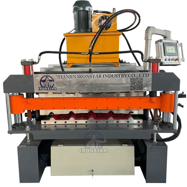 “5 Rib 7 Rib Double Deck 750 Roof Sheet Roll Forming Machine Malaysia Automatic Trapezoidal Metal Roofing Sheet Roll Former Machine”