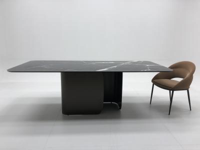 OEM ODM Table à manger en pierre sintrée en céramique moderne Longue table à manger en marbre italien