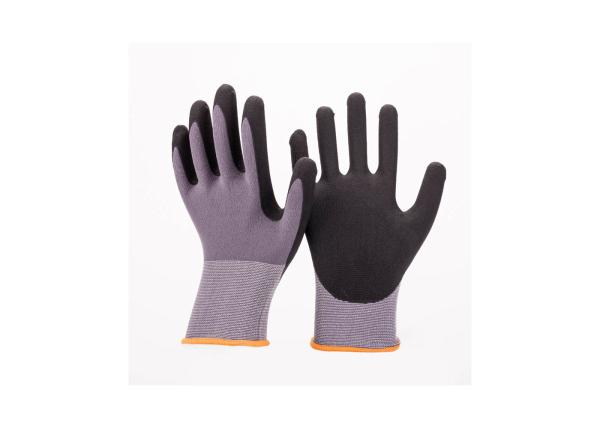 Nylon Seamless Liner Nitrile Coated Work Gloves , Safety Work Gloves