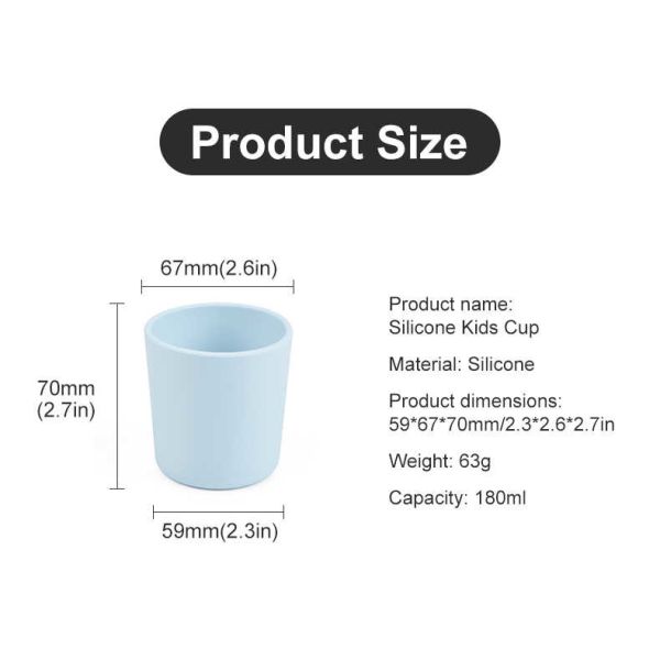 Фиолетовая детская чашка для детей Силиконовая чашка для детей 0-12 месяцев