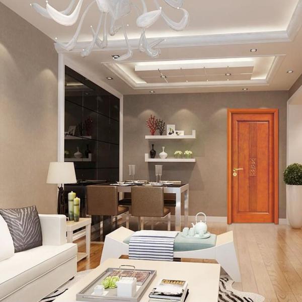 Composite HDF Solid Wood CPL Door 45mm Thick 6 Layer Painting