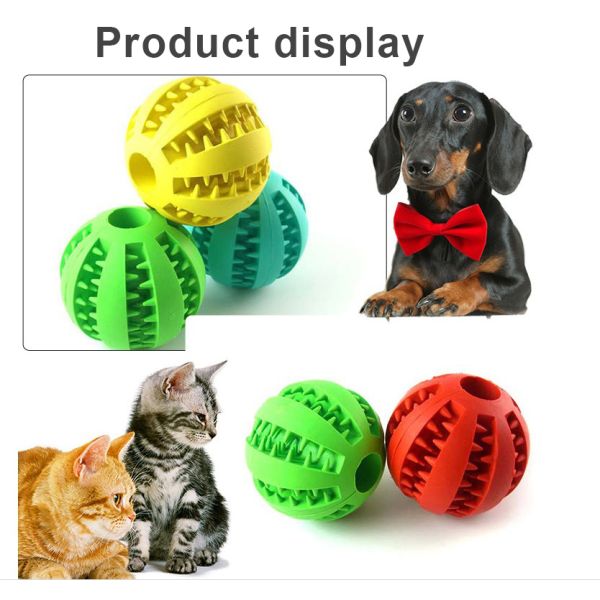 Red Rubber Interactivo Pet Ball juguetes de masticación de mascotas 6cm 7cm Incrempable bola de perro