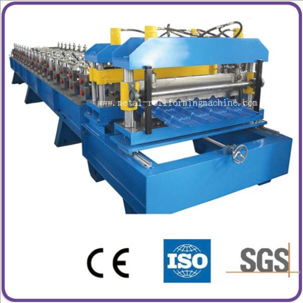 18 Stations/0.3-0.5mm Roof Tile Cold Roll Forming Machine Hydraulic Automatic Cutting