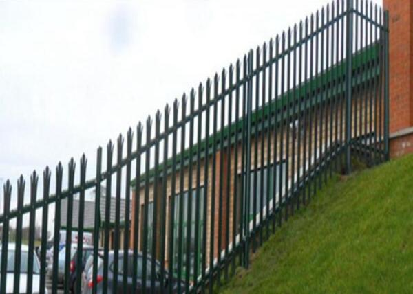 Anti Climb Security Palisade Fencing Gates For Lawns / Villas , Metal Picket Fence Panels