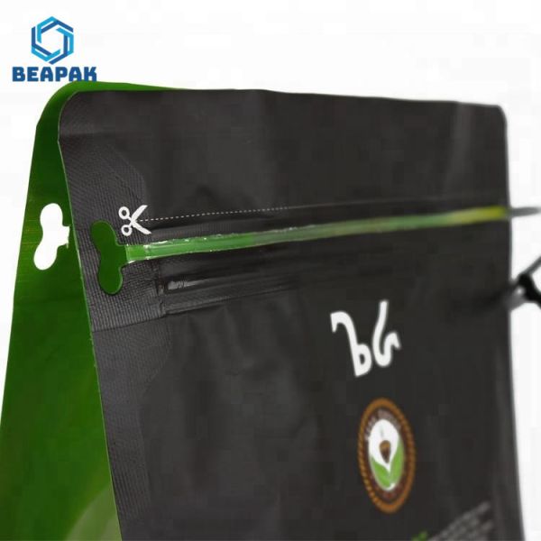 Moisture Proof 1kg Stand Up Zipper Coffee Bean Pouch Bag
